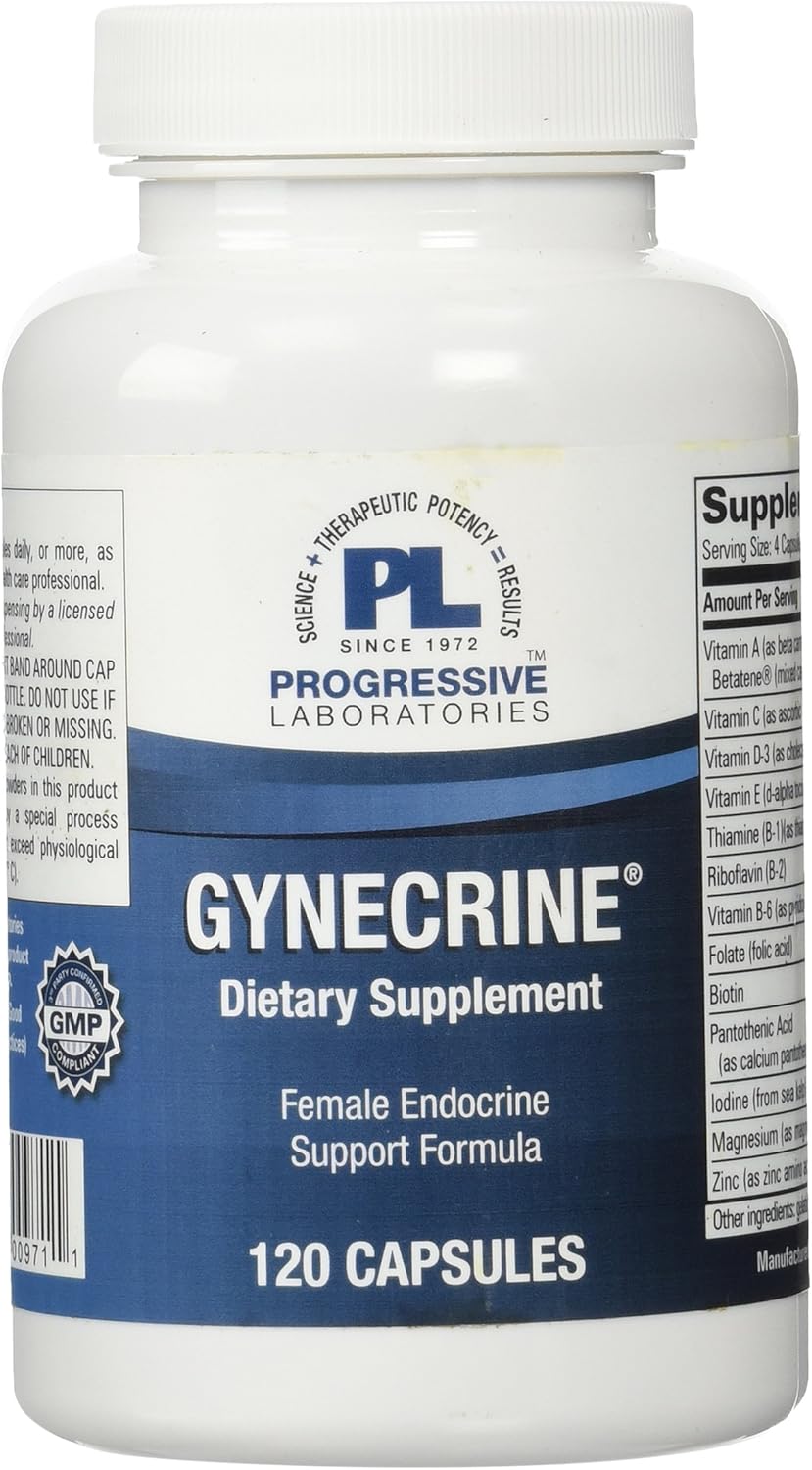 Progressive Laboratories Gynecrine Supplement - 120 Capsules for Women's Health