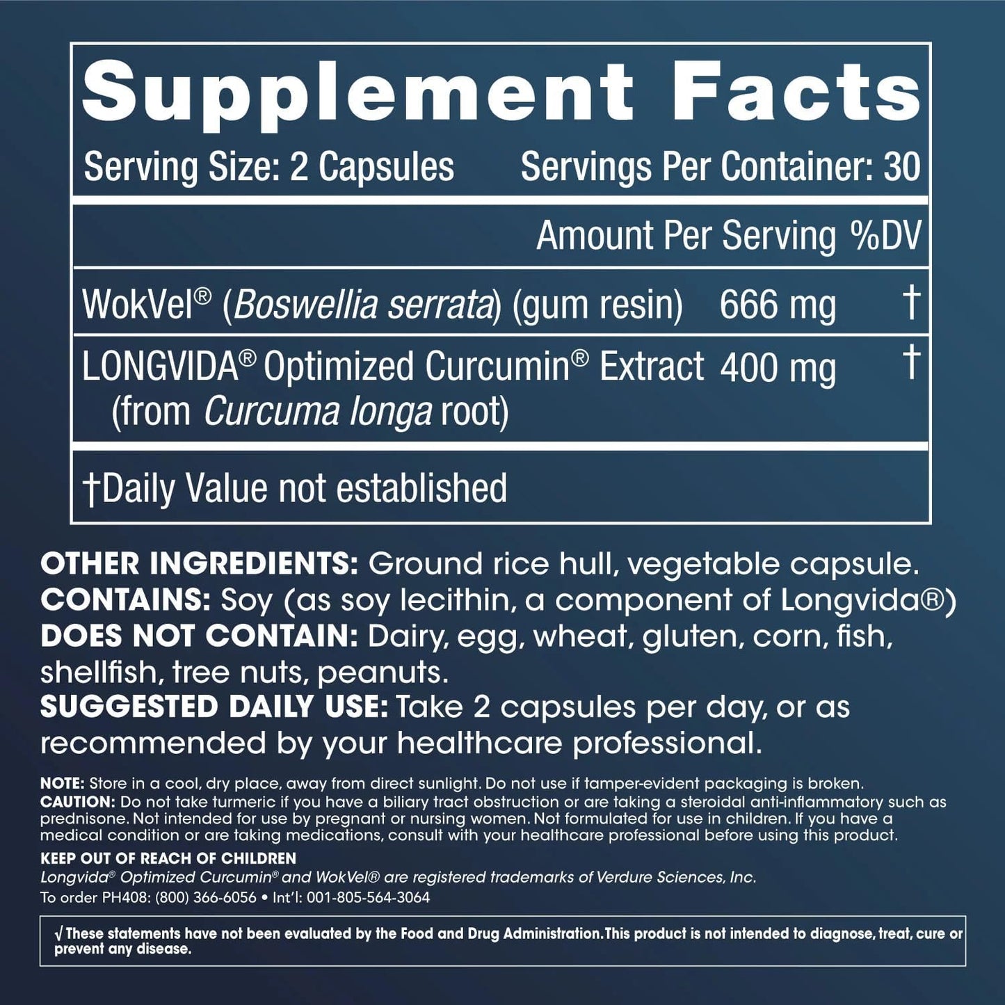 ProHealth Body & Joint - Longvida Curcumin Supplement (120 Vegetarian Capsules) - 2 Pack