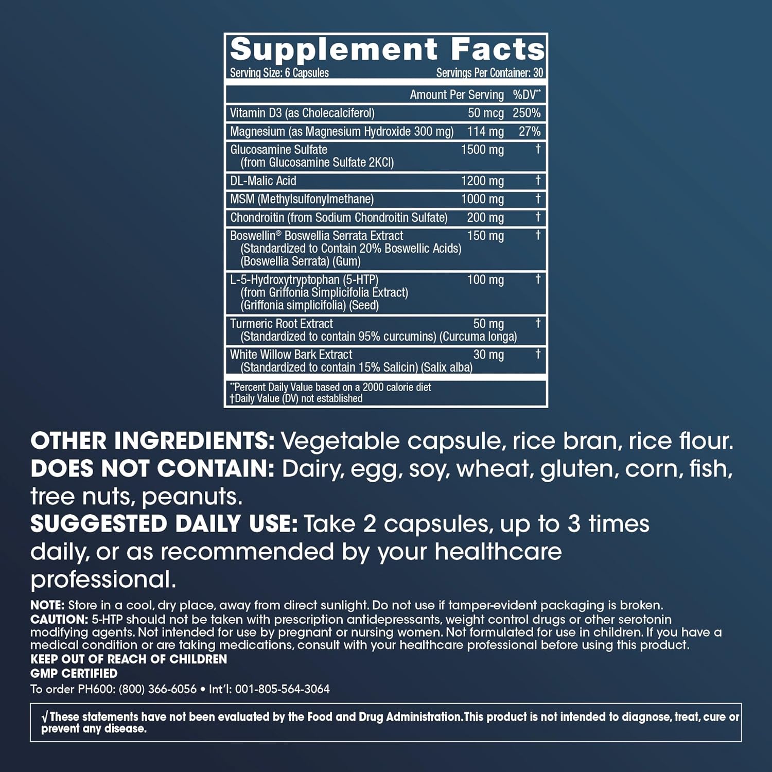 ProHealth Joint & Muscle Relief Pro Supplement - Glucosamine Chondroitin, Turmeric, Magnesium, MSM, Malic Acid, Boswellia for Decreasing Discomfort and Improving Sleep (30 Servings)