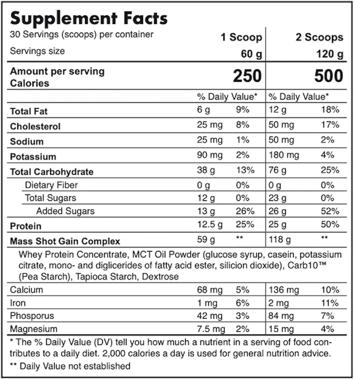 Project AD LLC Mass Chaser: Vanilla Swirl Cake Batter Mass Gainer Protein Powder, 500 Calories & 25g Protein, Mixes Easily, Delicious Taste, Gain Strength & Size Quickly (30 Servings)