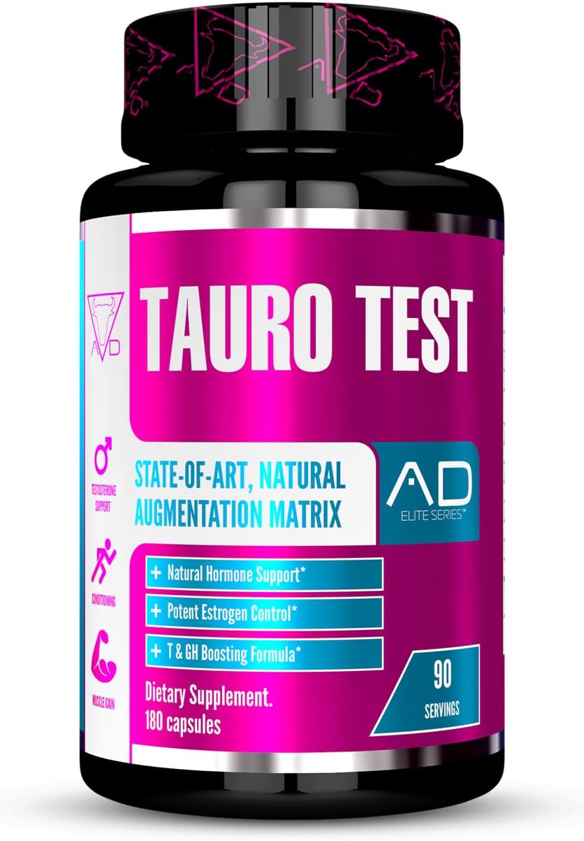 Project AD Tauro Test: Testosterone Support for Increased Muscle Growth and Hormone Powerhouse (90 Servings)