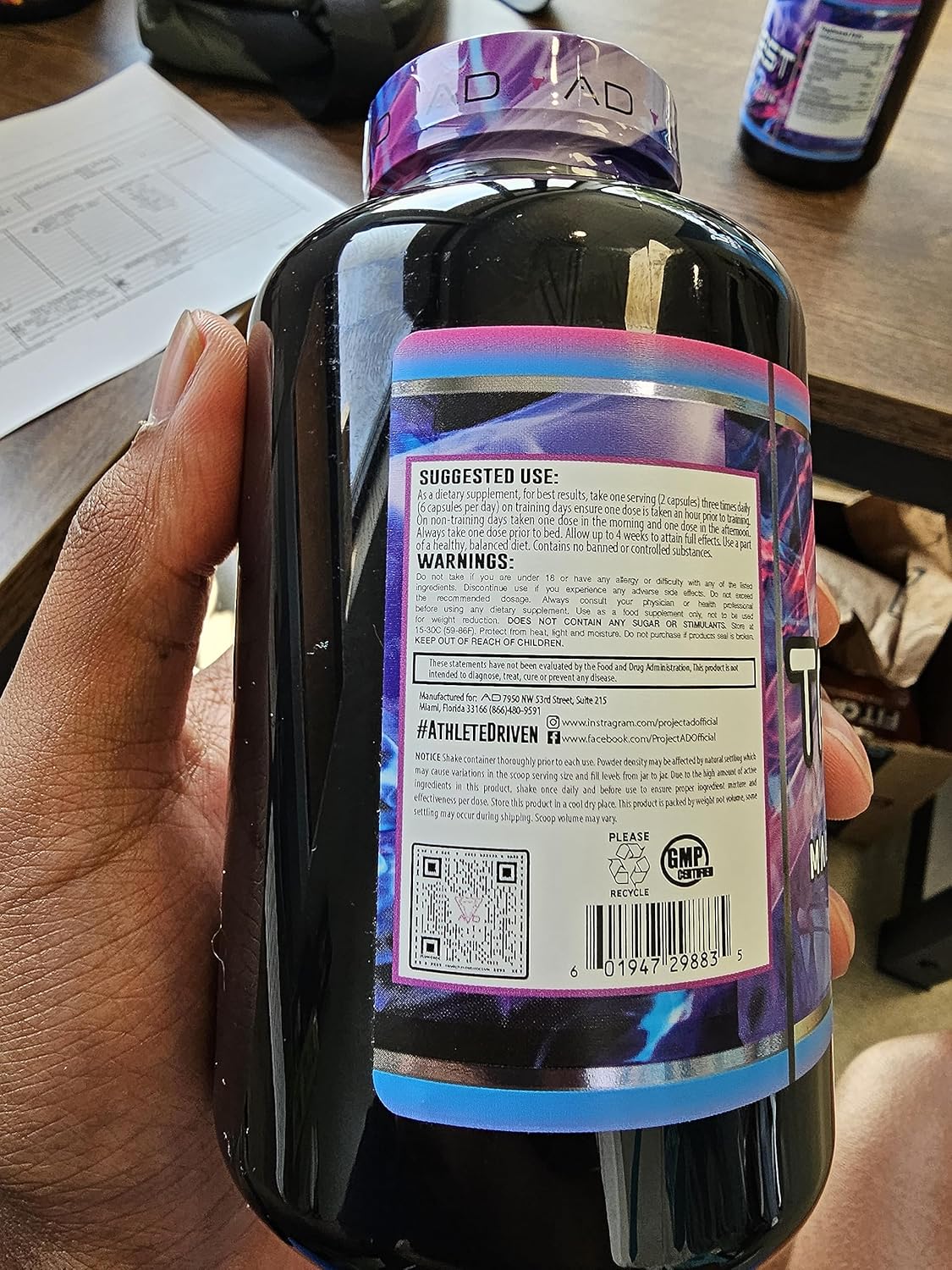 Project AD Tauro Test: Testosterone Support for Increased Muscle Growth and Hormone Powerhouse (90 Servings)