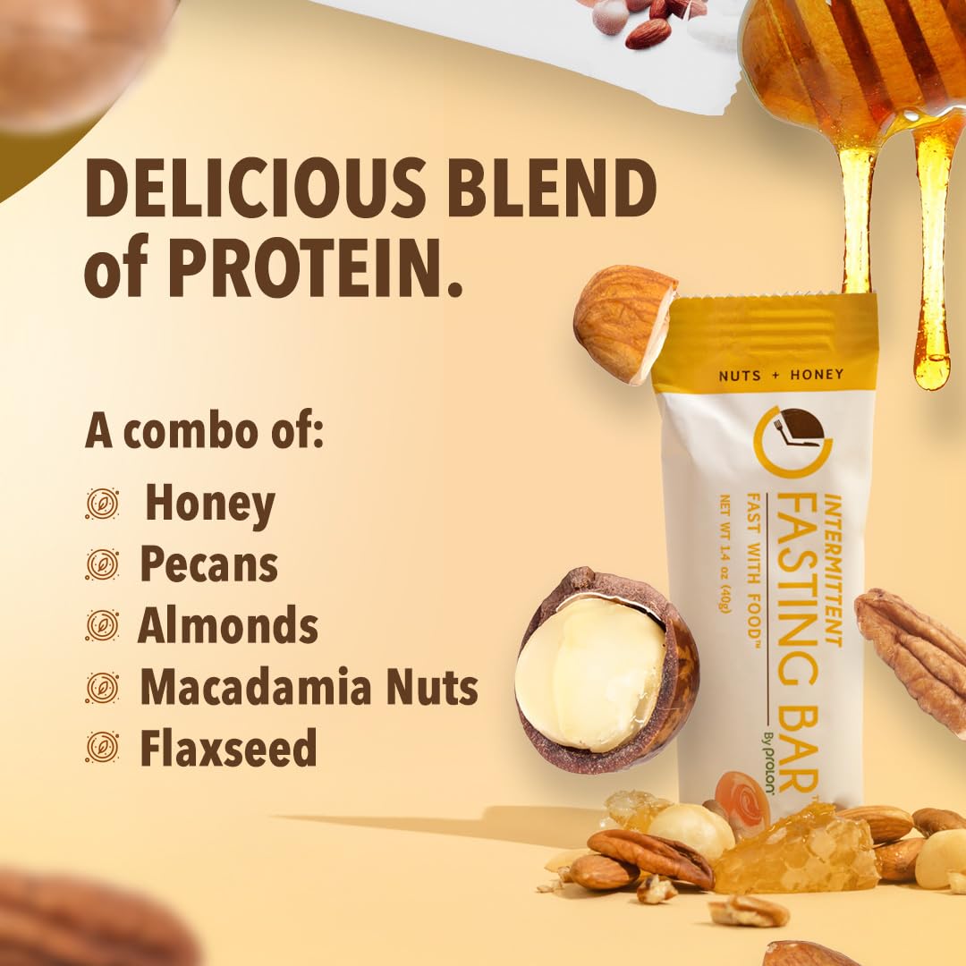 Prolon Fast Bars: Keto, Gluten Free, Dairy Free, Plant Based Protein Bars for Intermittent Fasting (12 Ct)