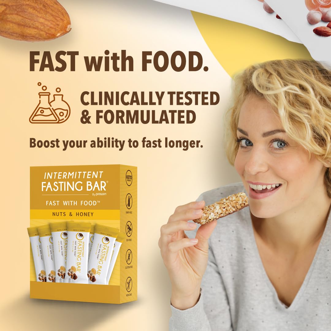Prolon Fast Bars: Keto, Gluten Free, Dairy Free, Plant Based Protein Bars for Intermittent Fasting (12 Ct)