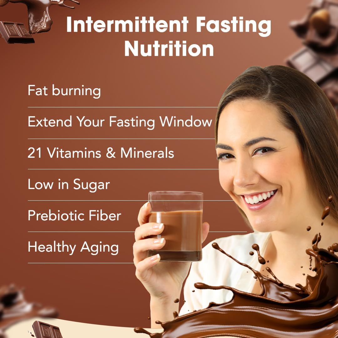 ProLon Intermittent Fasting Shake | Nutrient-Rich Drink Mix for Fasting | Plant-Based Protein, Superfoods | Keto, Vegan, Gluten-Free | Chocolate, 12 Pack