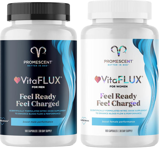 Promescent VitaFLUX Nitric Oxide Supplements for Men and Women - Boost Performance, Energy, Stamina, and Heart Health