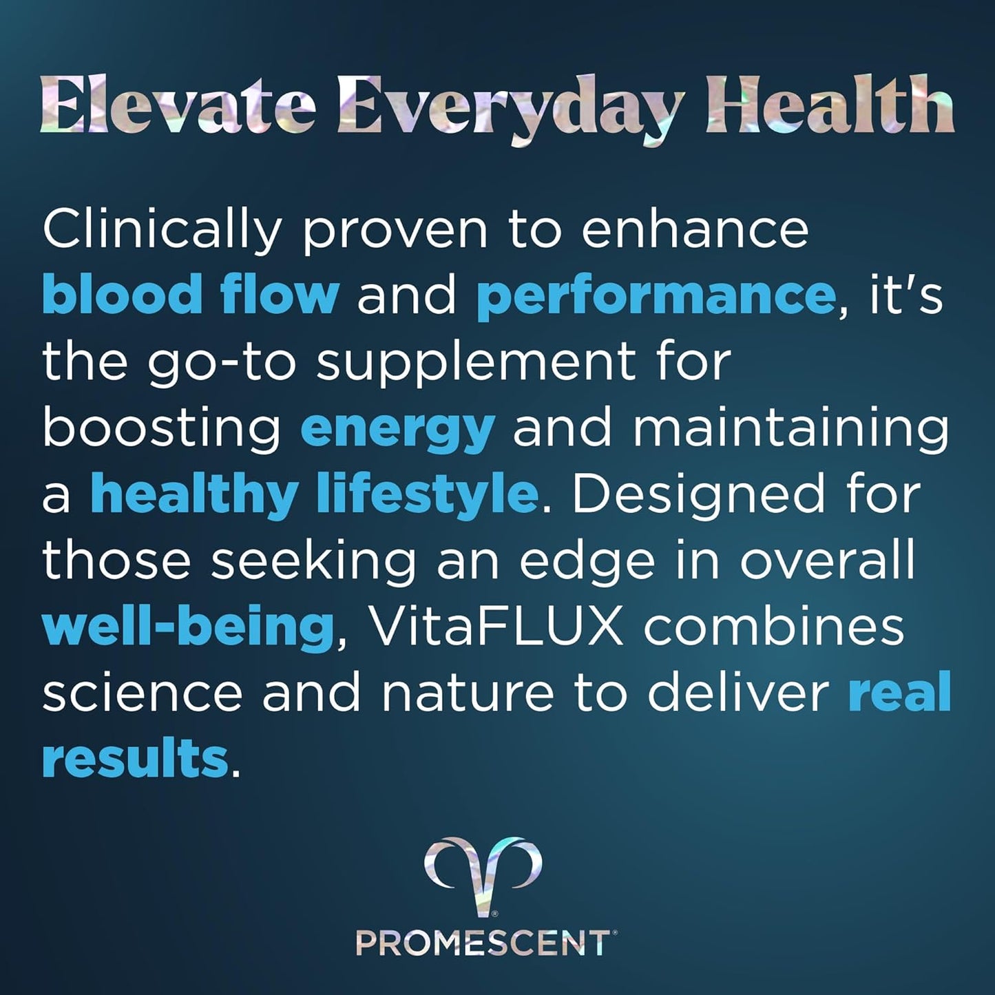 Promescent VitaFLUX Nitric Oxide Supplements for Men and Women - Boost Performance, Energy, Stamina, and Heart Health