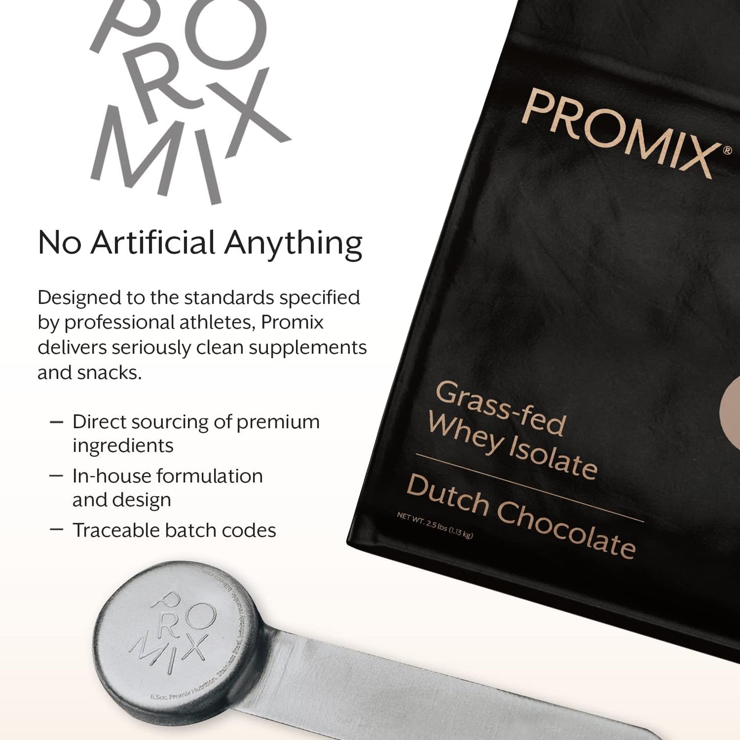 ProMix Nutrition Chocolate Whey Protein Isolate Powder - 5lb Bulk, Grass-Fed & All Natural - Ideal for Post-Workout Shakes, Smoothies, Baking - Gluten-Free & Keto-Friendly