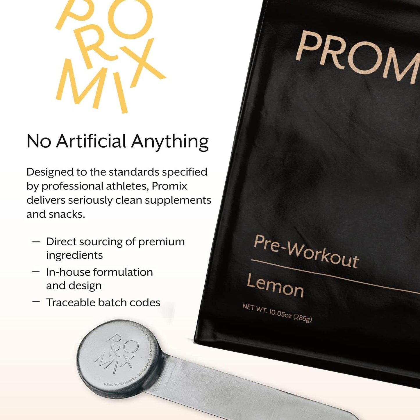 ProMix Nutrition Lemon Pre-Workout Powder - Boost Focus & Performance - Muscle Gain, Endurance, Energy - B12, Caffeine, Beta-Alanine, L-Tyrosine - Gluten & Dairy-Free