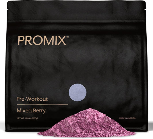 ProMix Nutrition Mixed Berry Pre-Workout Powder - Boost Focus, Muscle Gain, and Energy - Vitamin B12, Caffeine, Beta-Alanine - Gluten & Dairy-Free