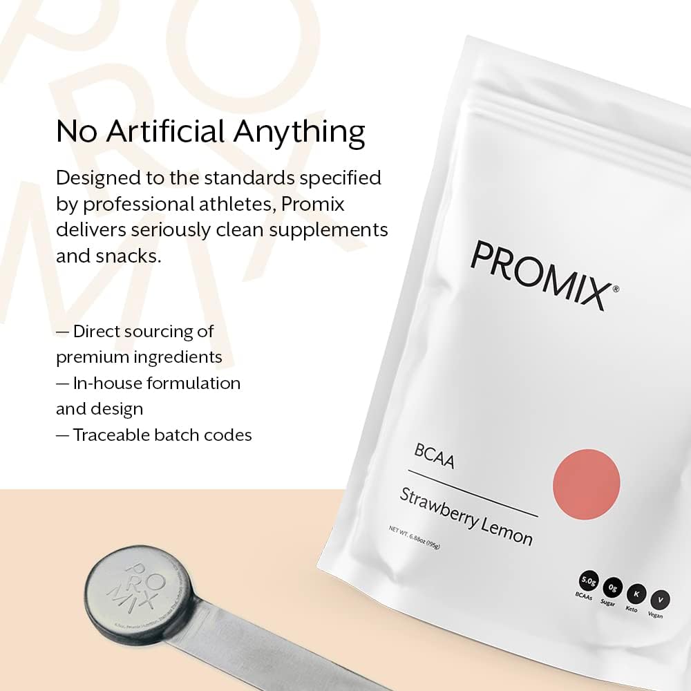ProMix Nutrition Strawberry Lemon BCAA Powder - Plant-Based Energy for Post-Workout Recovery & Lean Muscle Growth