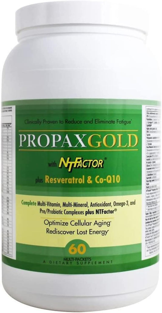 Propax Gold: Natural Energy Booster for Chronic Fatigue - Multi-vitamin & Mineral Supplement with Amino Acids & Antioxidants - 60 Pack