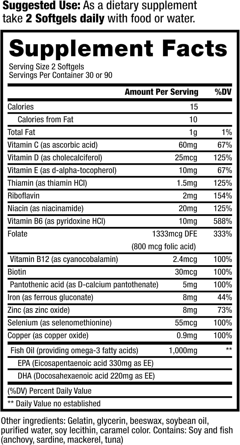 ProRenal+D Kidney Multivitamin with Omega-3 Fish Oil - 90-Day Supply