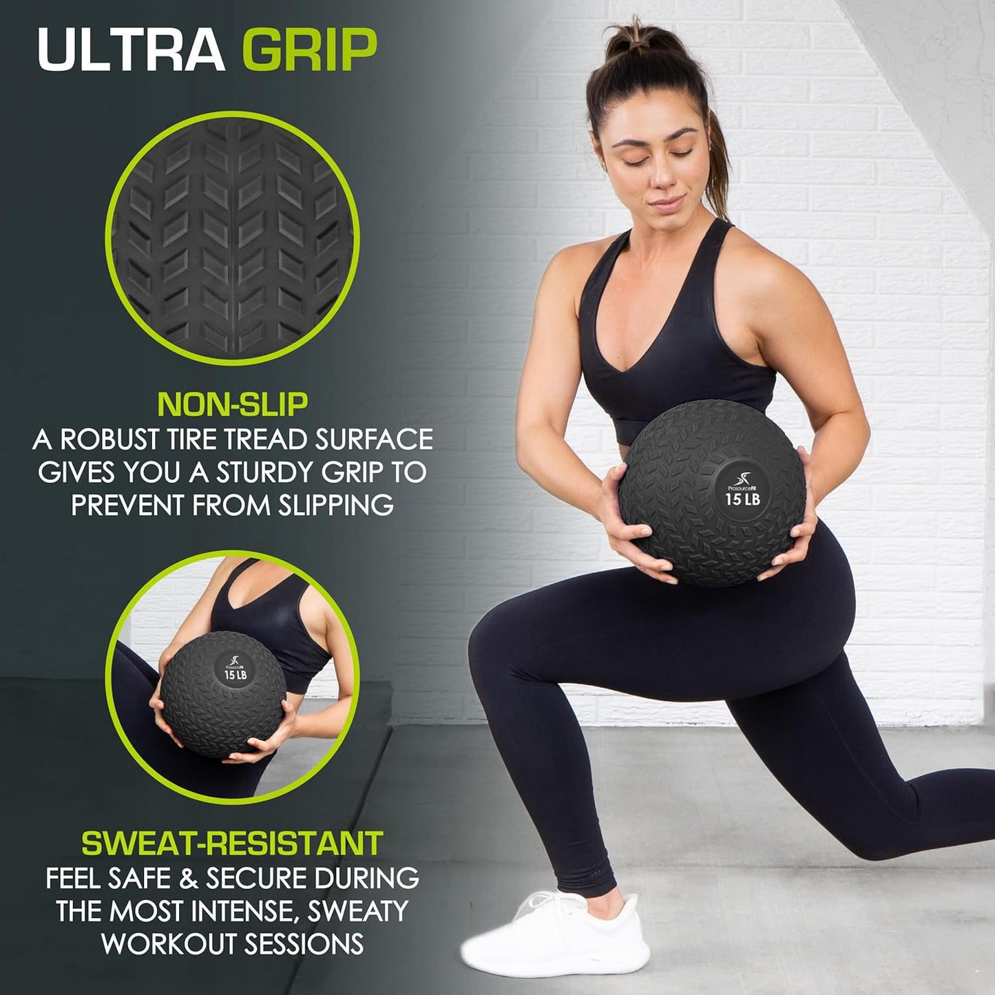ProsourceFit Slam Medicine Balls for Strength and Conditioning - Available in Various Weights - Ideal for Cardio and Core Workouts