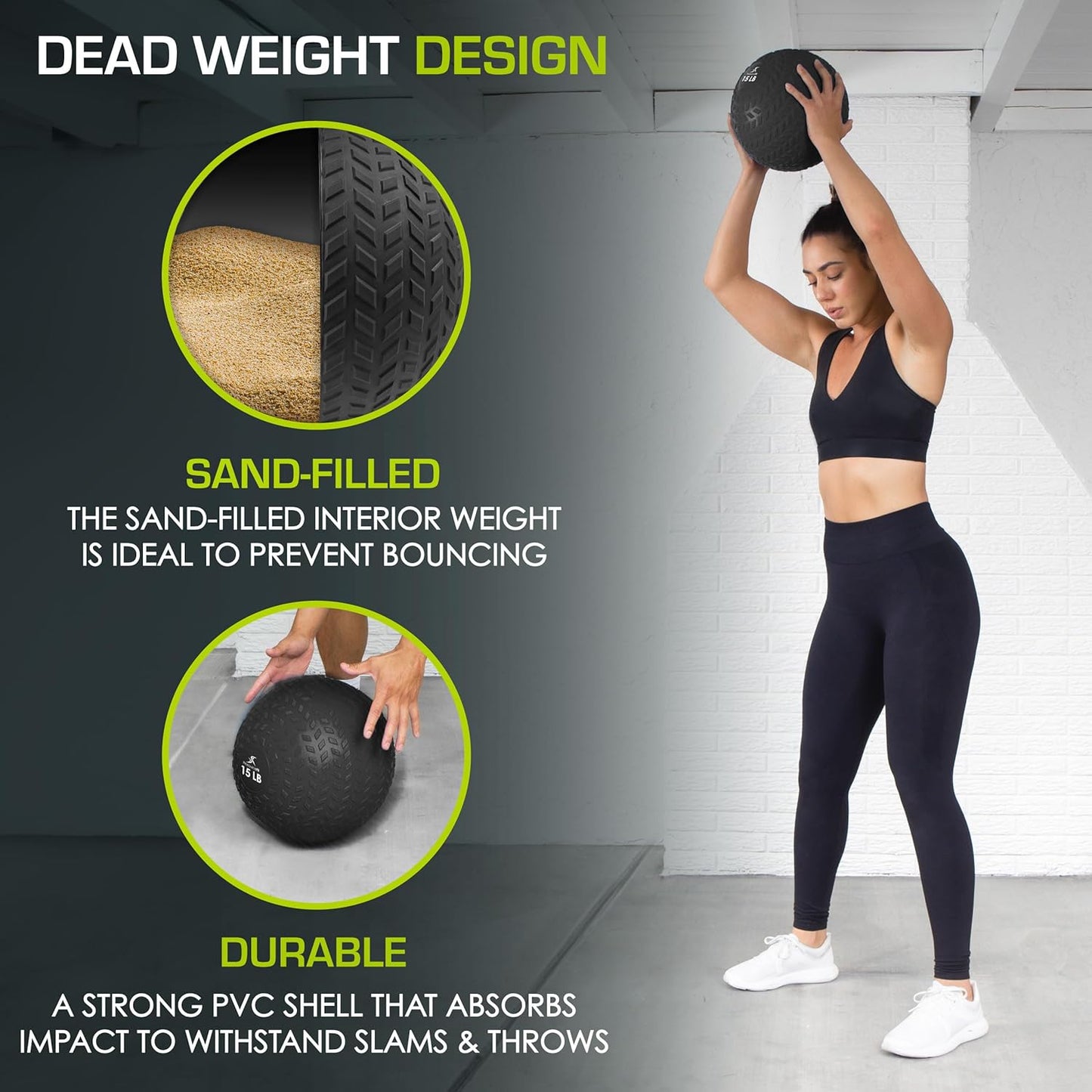 ProsourceFit Slam Medicine Balls for Strength and Conditioning - Available in Various Weights - Ideal for Cardio and Core Workouts