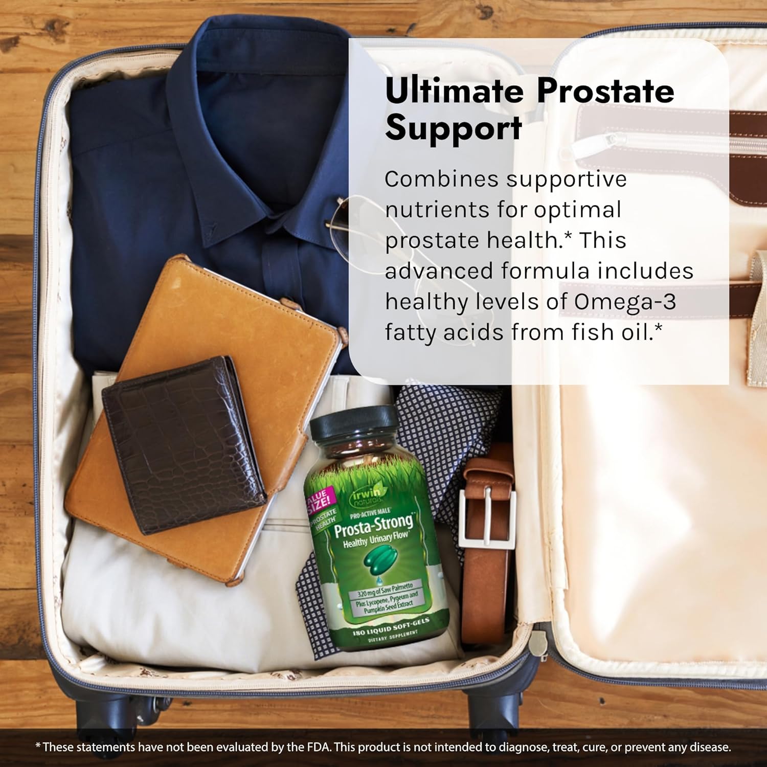 Prosta-Strong Prostate Health Support Supplement with Saw Palmetto, Lycopene, Pumpkin Seed - 180 Liquid Softgels