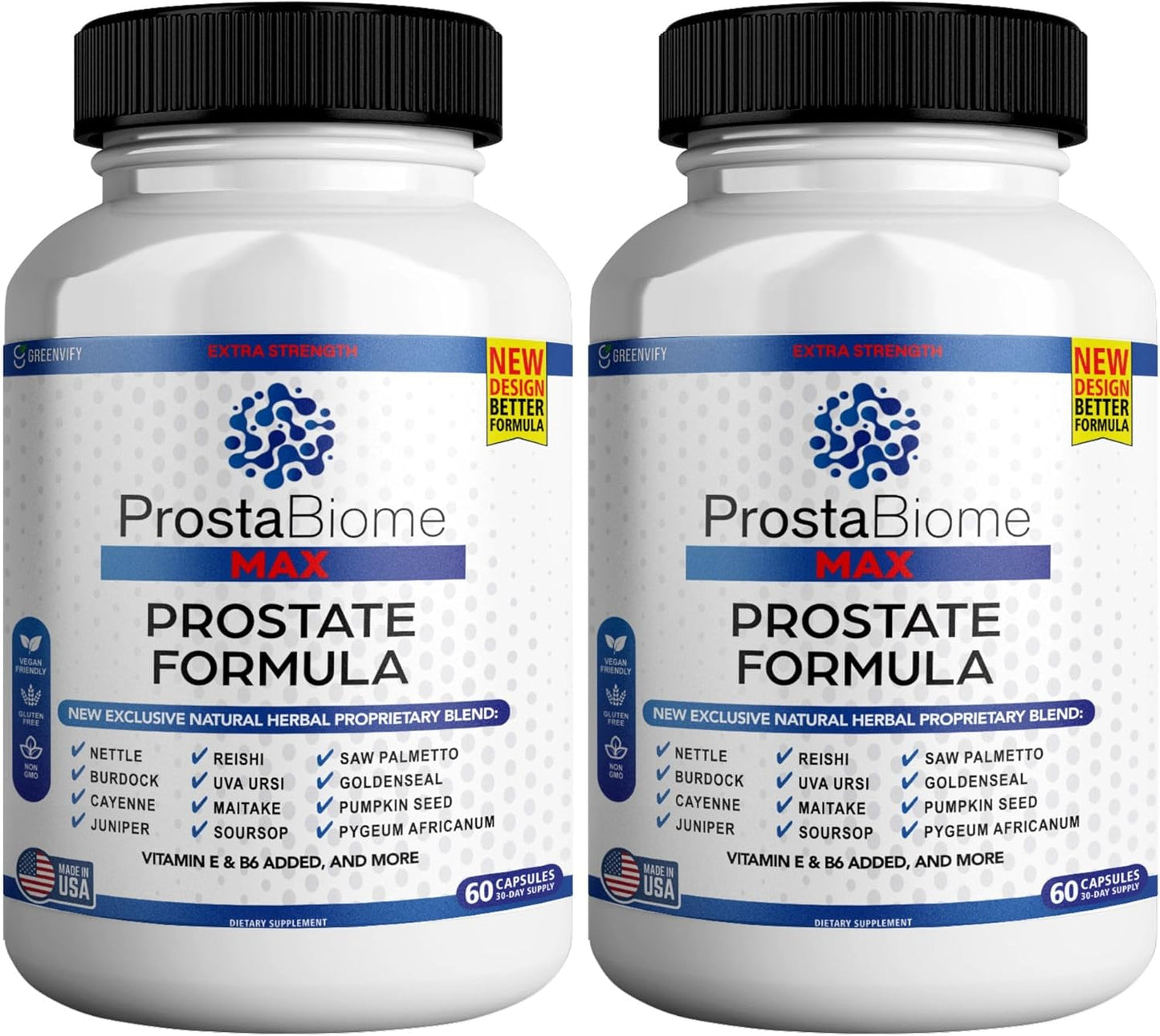 ProstaBiome Max Prostate Support Formula with Saw Palmetto - 60 Capsules, 30-Day Supply