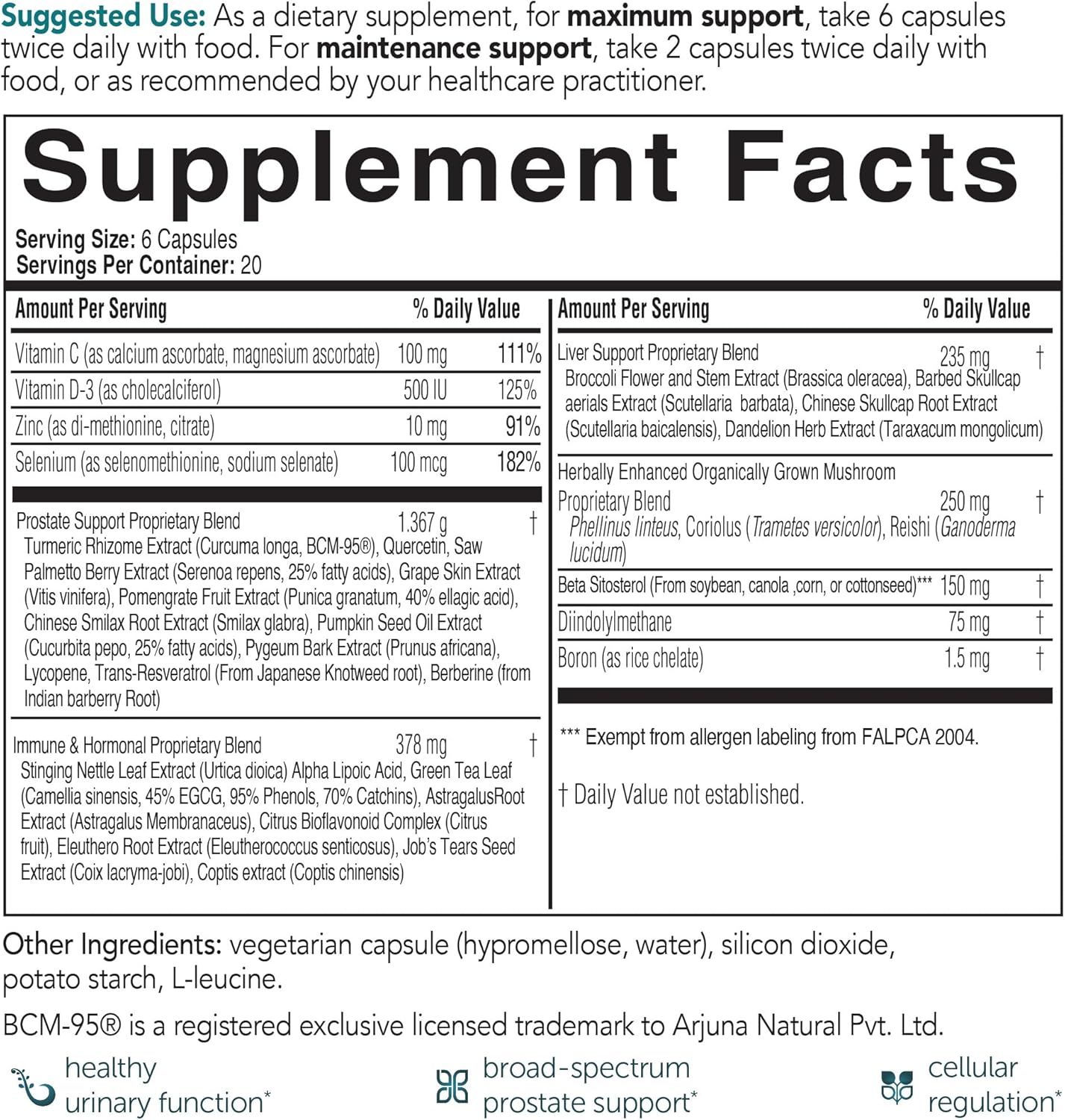 ProstaCaid: Men's Prostate Health Supplement with Saw Palmetto, Berberine, Turmeric, Quercetin, Mushrooms - Supports Detox & Immune System - 120 Capsules