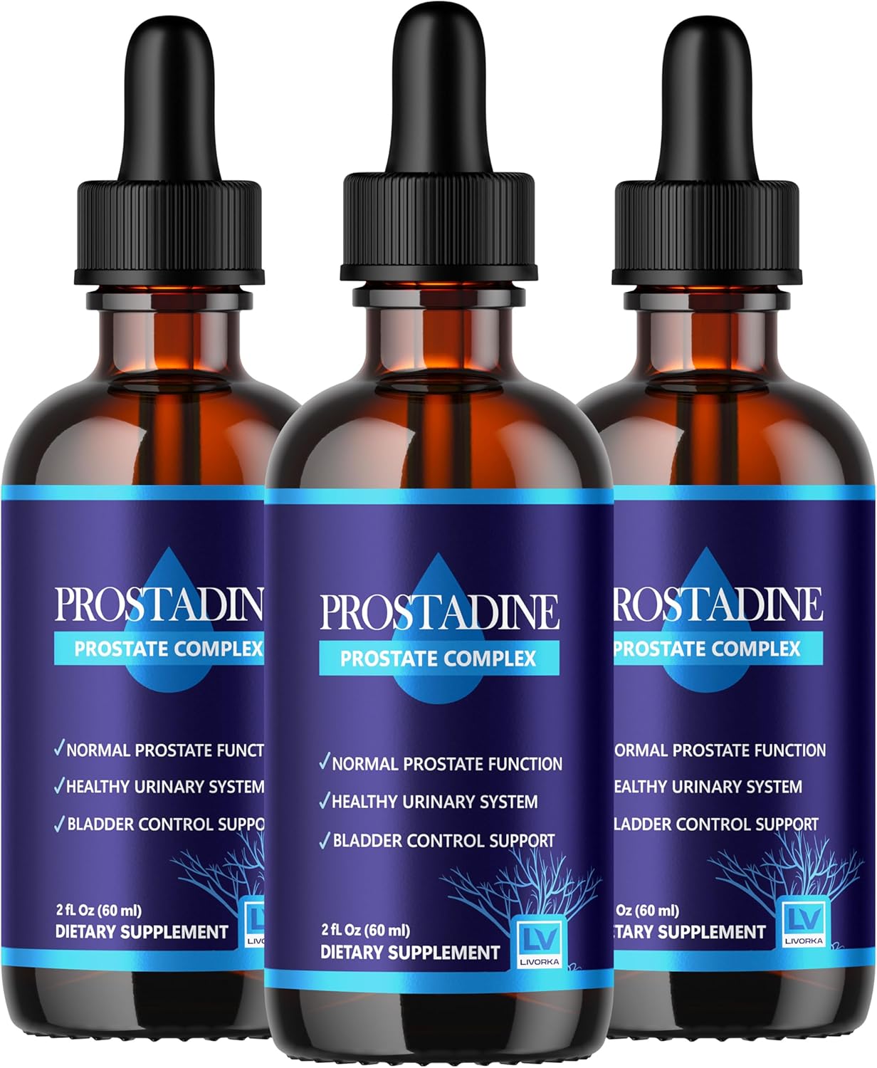 Prostadine Drops by LIVORKA - 3 Pack with Advanced Formula for Prostate Health - 2024 Update and Reviews