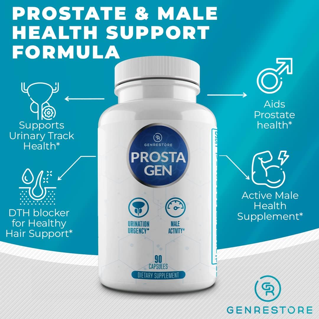 ProstaGen Supplement for Men | Supports Prostate Health | Reduces Frequent Urination | 90 Capsules | 16 Powerful Ingredients