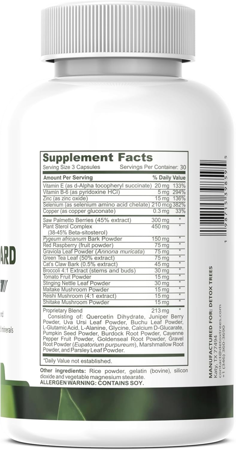 ProstaGuard Prostate Supplement with Saw Palmetto, Pygeum Africanum, Beta Sitosterol, Zinc - Supports Prostate & Urinary Tract Health