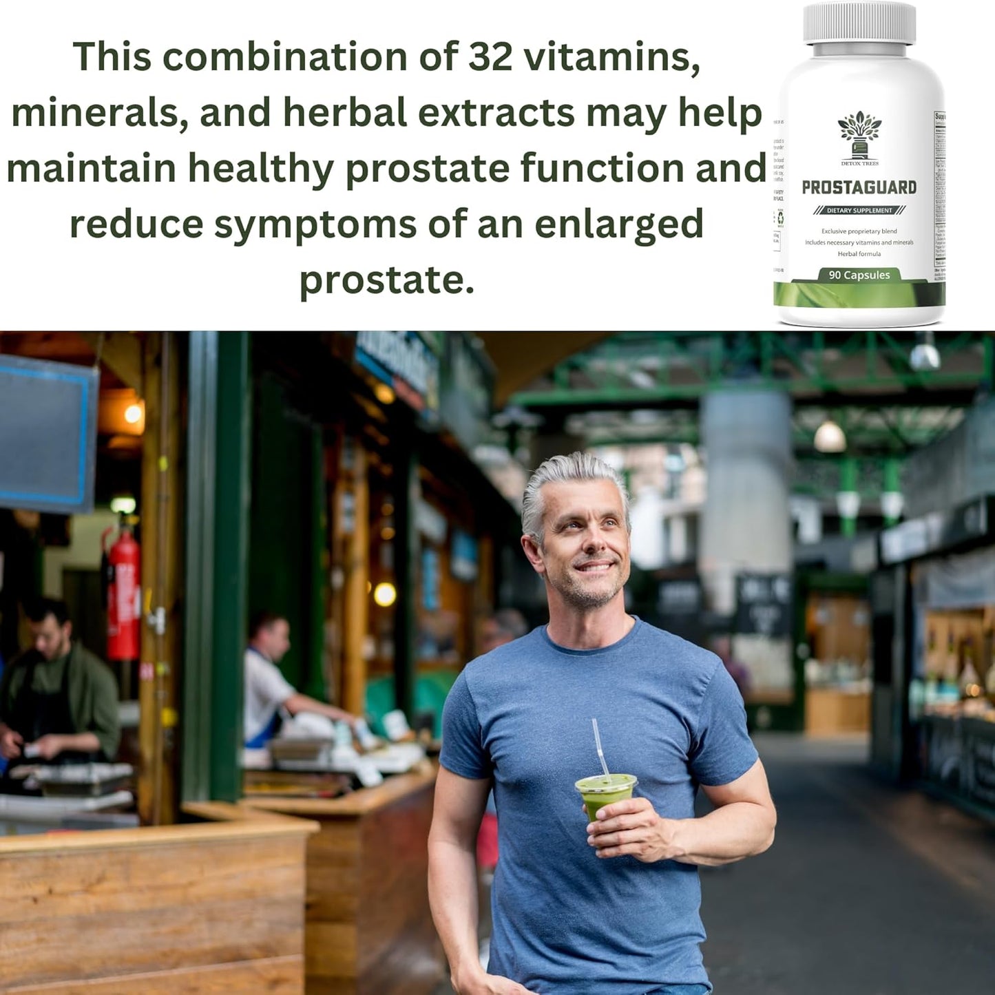 ProstaGuard Prostate Supplement with Saw Palmetto, Pygeum Africanum, Beta Sitosterol, Zinc - Supports Prostate & Urinary Tract Health