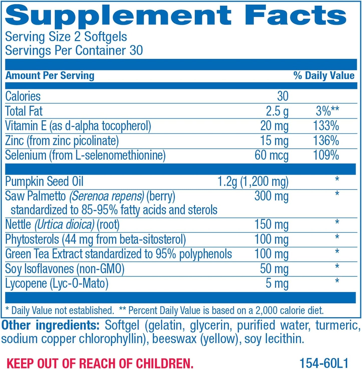 Prostana Health Support Supplement for Men - 60 Softgels with 1,200mg Pumpkin Seed Oil and 300mg Saw Palmetto - Prostate Health Formula by Anabolic Laboratories