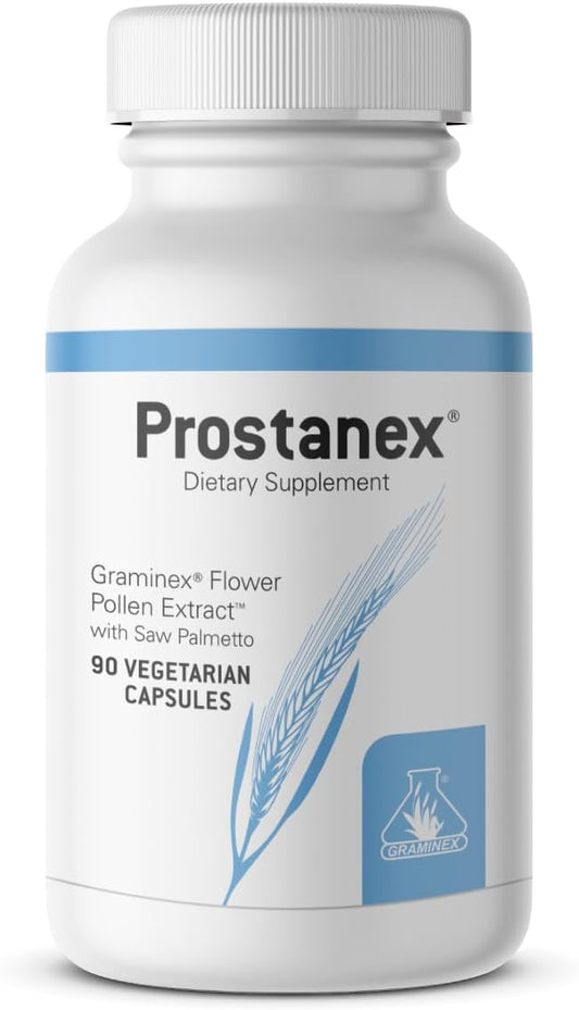 Prostanex Prostate Health Supplement with Flower Pollen & Saw Palmetto - Supports Bladder Control & Urinary Tract - 90 Capsules