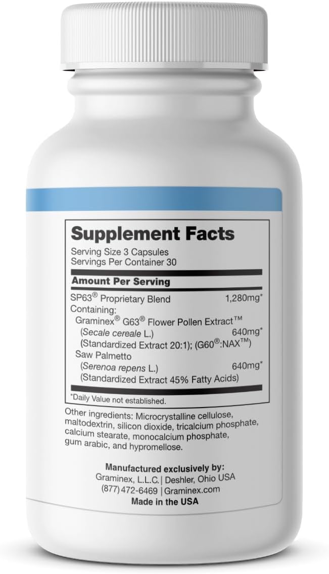 Prostanex Prostate Health Supplement with Flower Pollen & Saw Palmetto - Supports Bladder Control & Urinary Tract - 90 Capsules