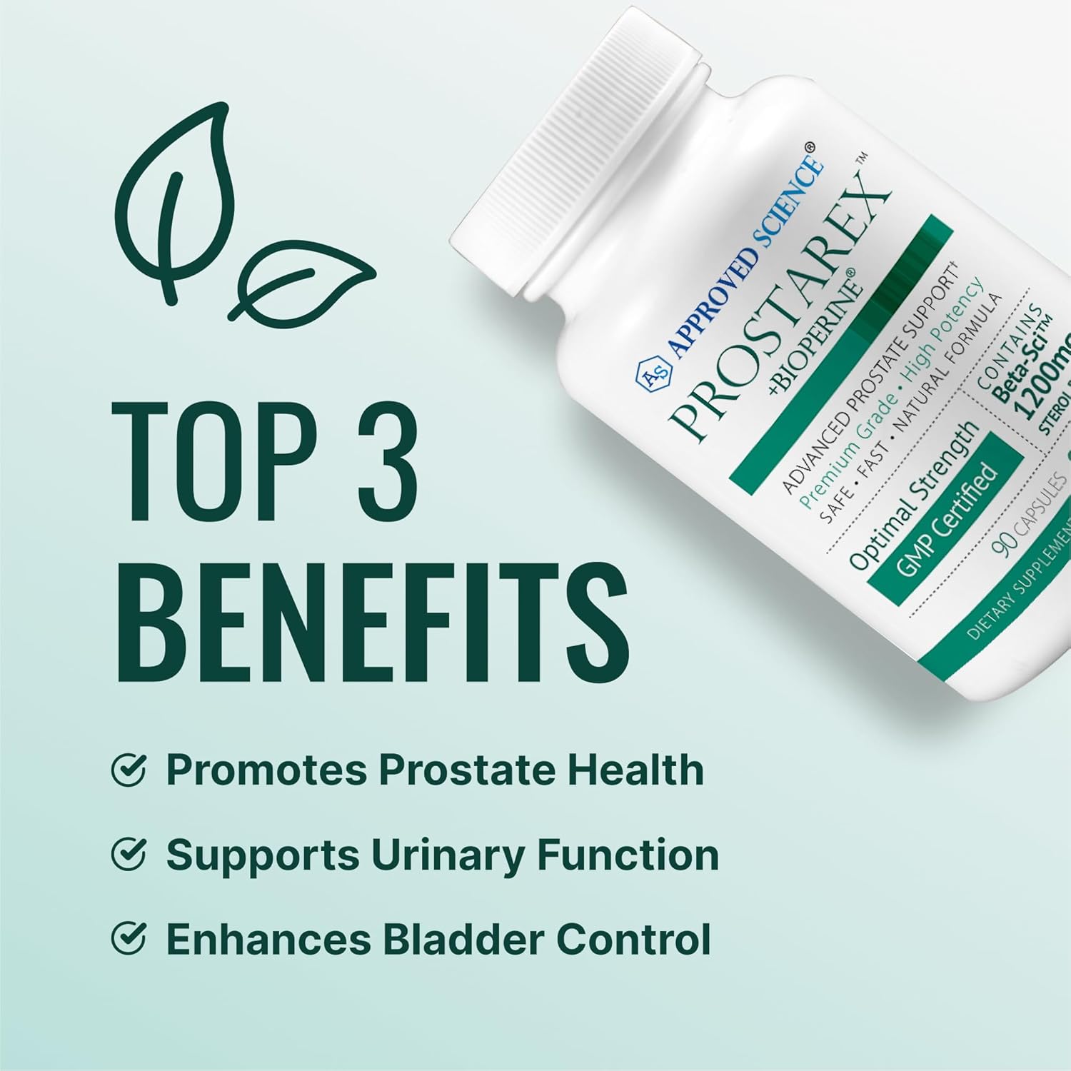 Prostarex Prostate Supplement - Saw Palmetto, 1200mg Beta-Sitosterol - 270 Capsules - 3 Month Supply