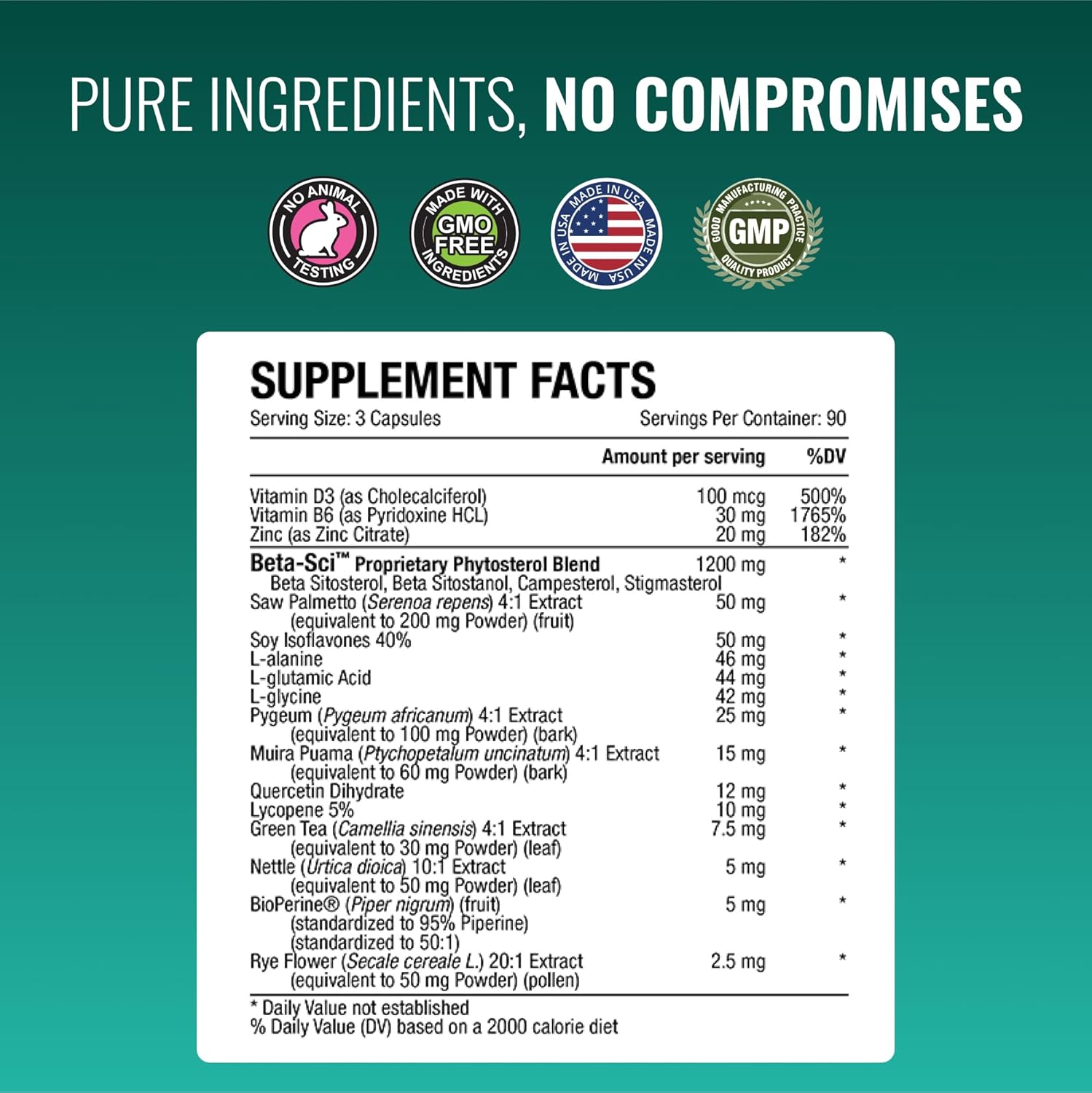 Prostarex Prostate Supplement - Saw Palmetto, 1200mg Beta-Sitosterol - 270 Capsules - 3 Month Supply