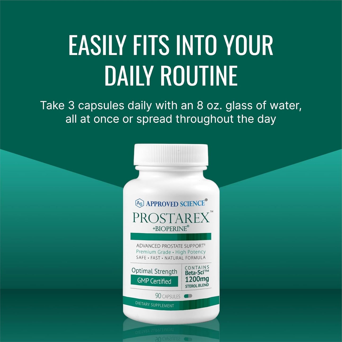 Prostarex Prostate Supplement - Saw Palmetto, 1200mg Beta-Sitosterol - 270 Capsules - 3 Month Supply