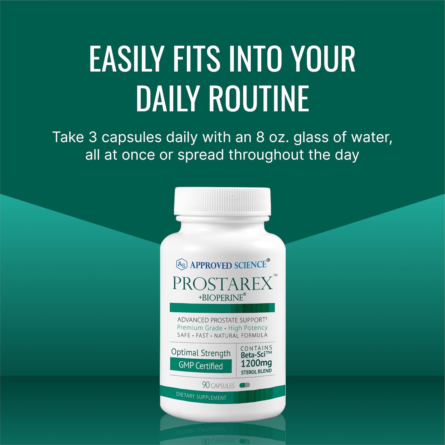 Prostarex Prostate Supplement - Saw Palmetto, 1200mg Beta-Sitosterol - 270 Capsules - 3 Month Supply