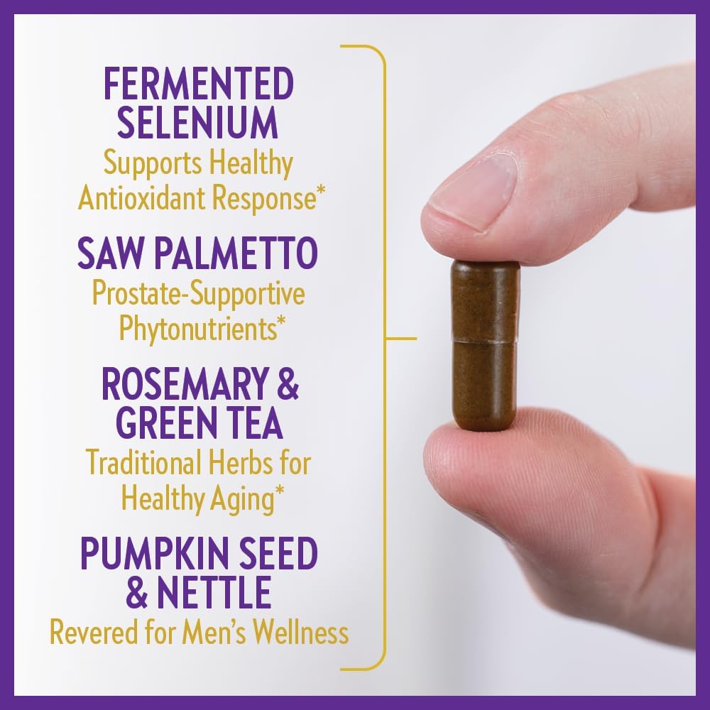 Prostate 5LX™ Supplement with Saw Palmetto and Fermented Selenium - 180 ct Capsules for Men's Health