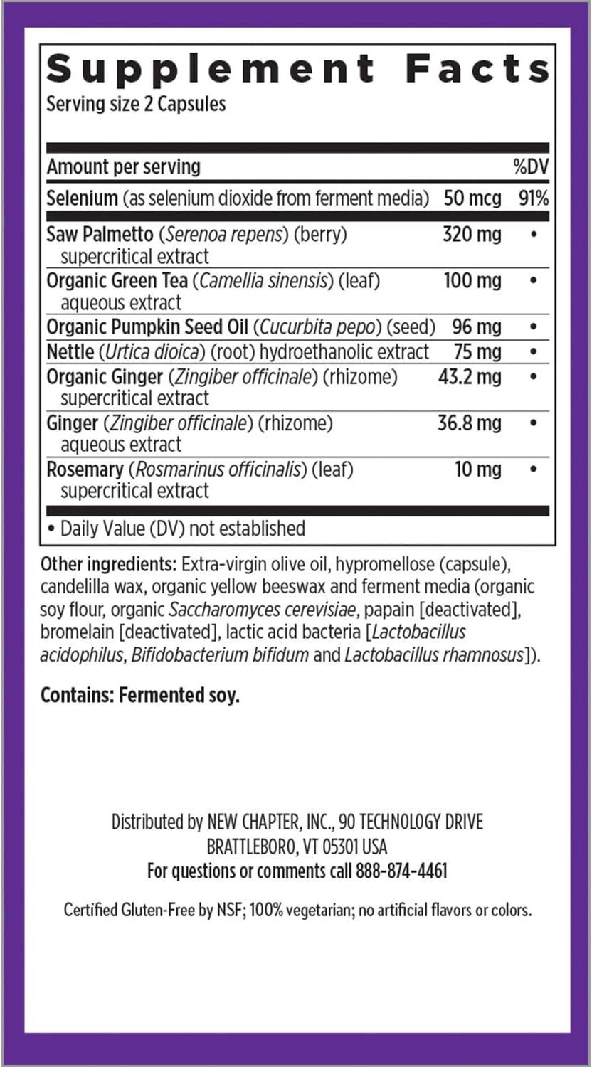 Prostate 5LX™ Supplement with Saw Palmetto and Fermented Selenium - 180 ct Capsules for Men's Health