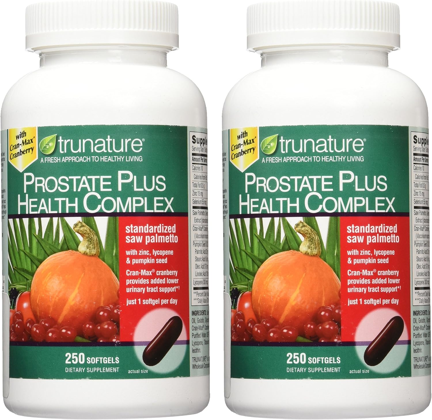 Prostate Health Complex with Saw Palmetto, Zinc, Lycopene, and Pumpkin Seed - 250 Softgels