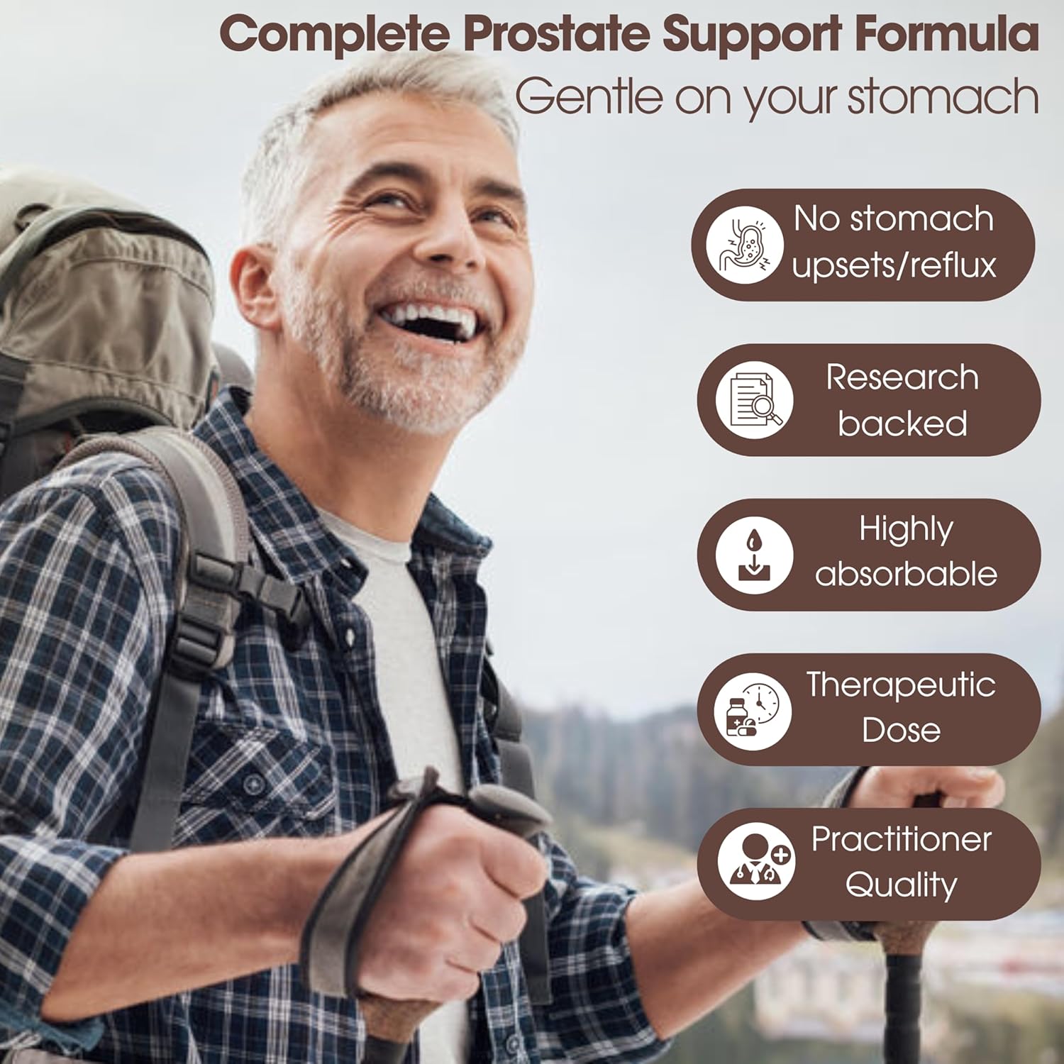 Prostate Health Supplement with Saw Palmetto, Beta-Sitosterol, Stinging Nettle Root, & Lycopene - Supports Bladder Control & Urinary Health in Men