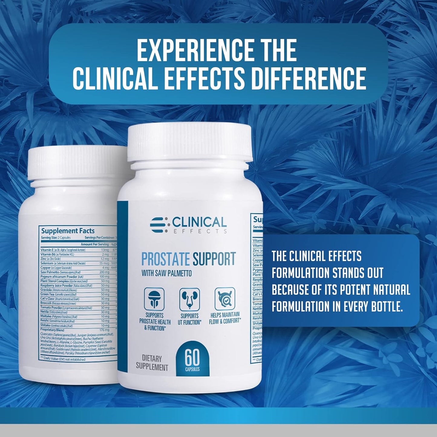 Prostate Health Supplement with Vitamin E, Pumpkin Seed & Saw Palmetto - Men's Wellness Formula - 60 Capsules - USA Made