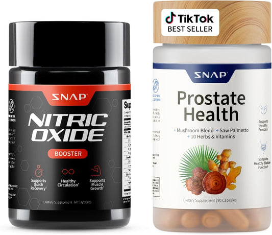 Prostate Health Support Bundle with Nitric Oxide Booster - 90 & 60 Capsules