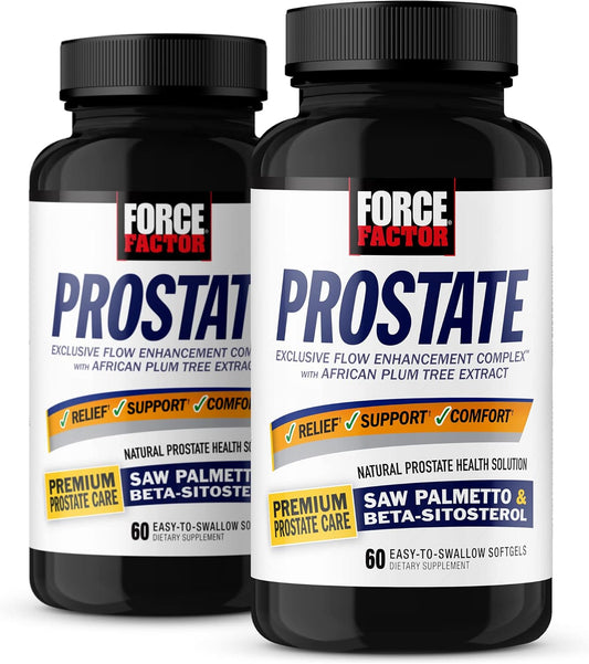 Prostate Health Support Supplement for Men - Saw Palmetto, Beta Sitosterol, Size Support, Urinary Relief - 120 Count