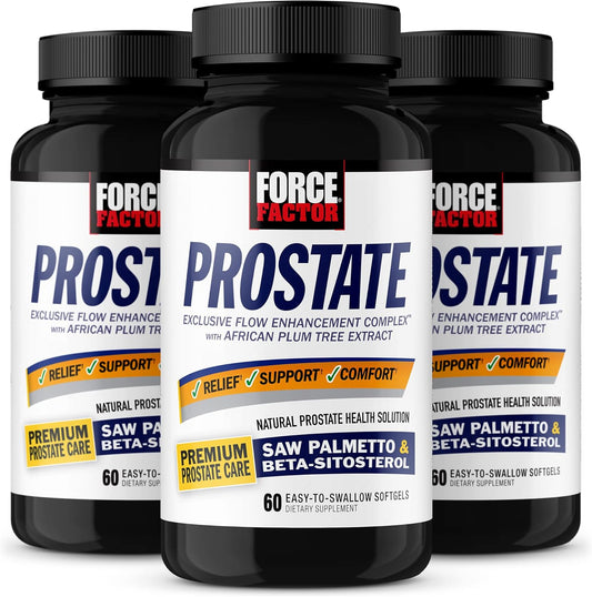 Prostate Health Support Supplement for Men - Saw Palmetto, Beta Sitosterol, Size Support, Urinary Relief - 180 Softgels - 3-Pack