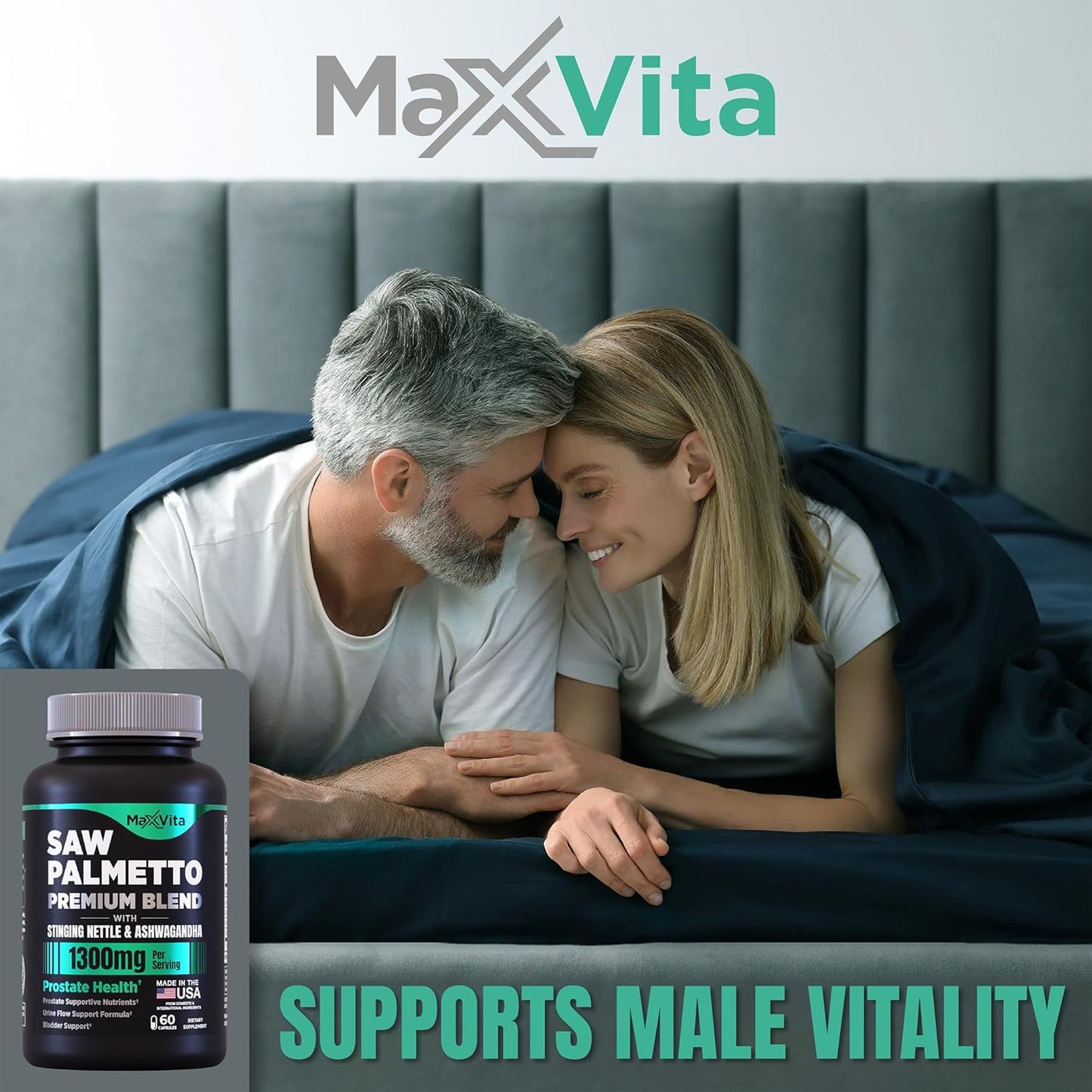 Prostate Supplement for Men - Saw Palmetto, Stinging Nettle, Ashwagandha, Lycopene - Bladder & Urinary Relief - 60ct