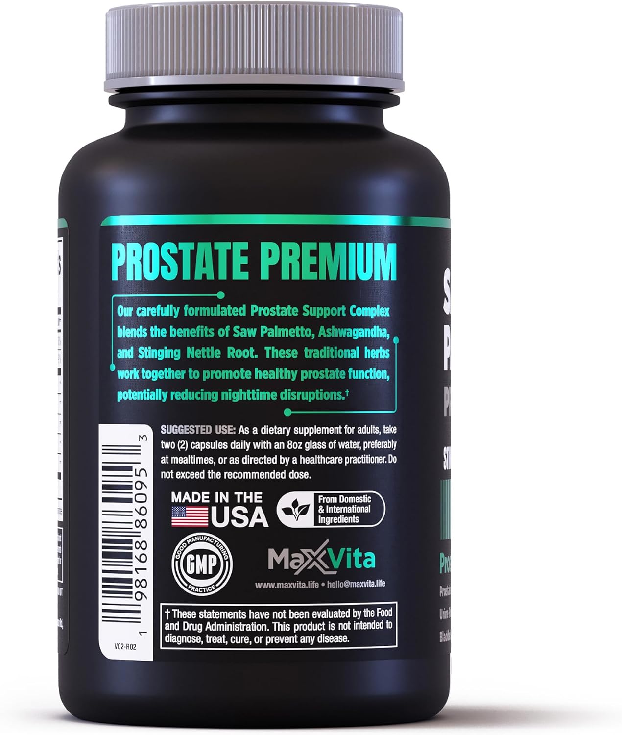 Prostate Supplement for Men - Saw Palmetto, Stinging Nettle, Ashwagandha, Lycopene - Bladder & Urinary Relief - 60ct