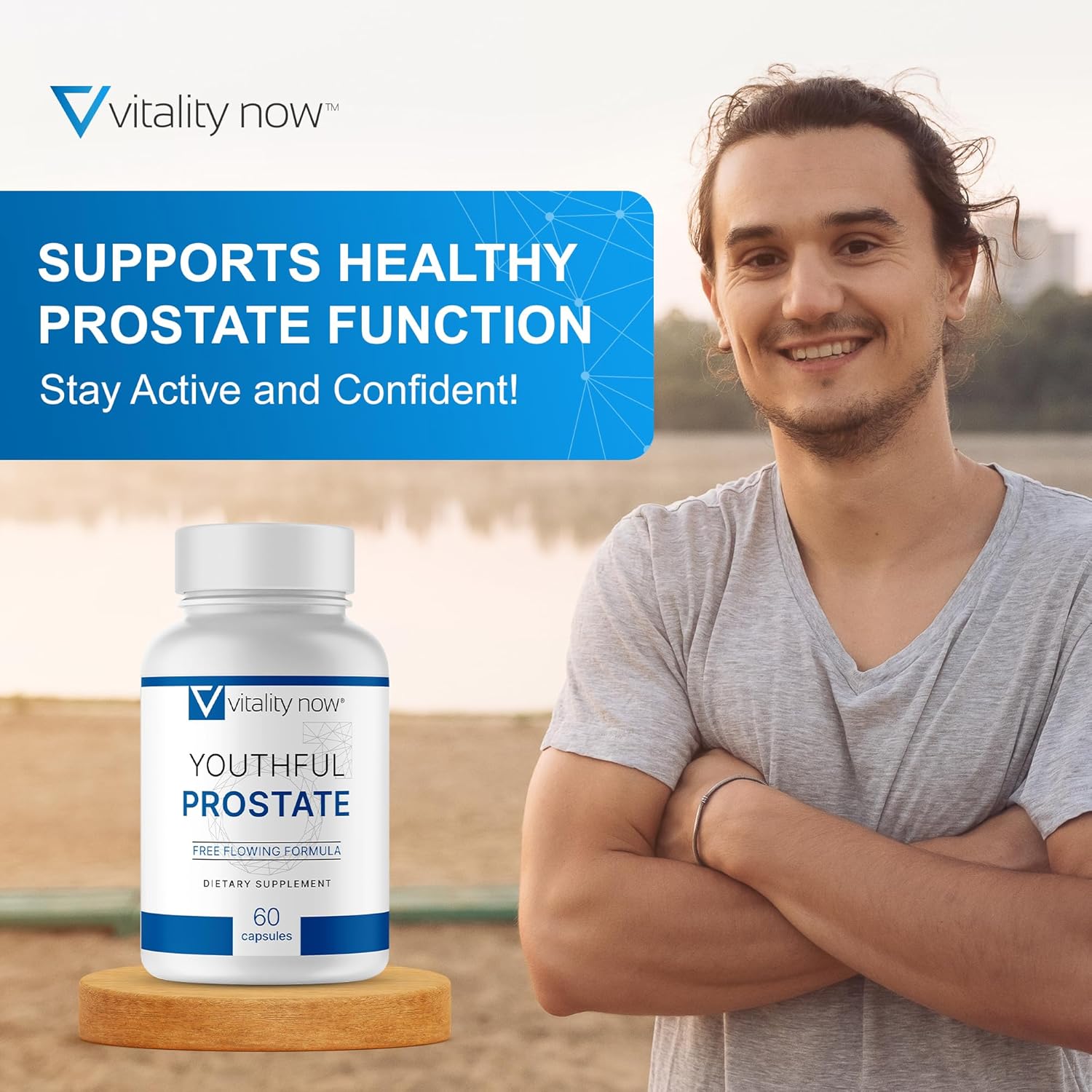 Prostate Supplements for Men - Saw Palmetto with Panax Ginseng, Antioxidants, Vitamin E, Lycopene - Boost Vitality and Youthfulness