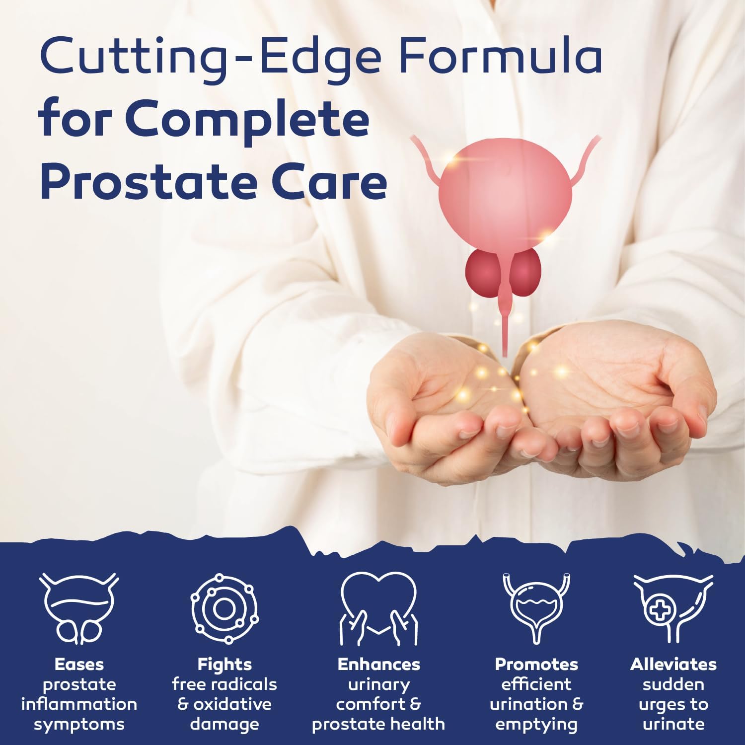 Prostate Support Capsules with Quercetin, Bromelain & Saw Palmetto - Men's Health Supplement for Urinary Comfort - 60 Count