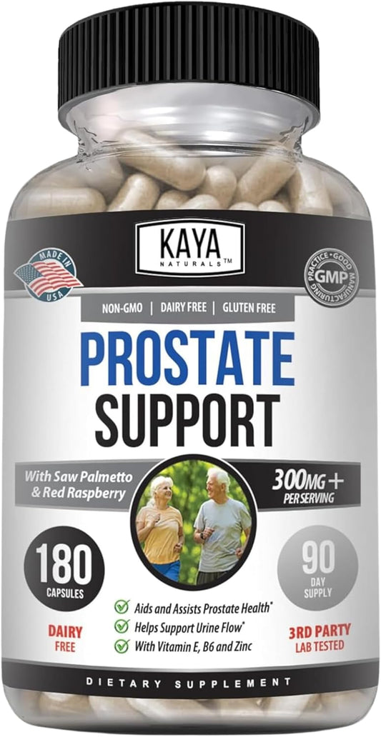 Prostate Support Supplement for Hair Growth, Sleep, and Bladder Health - 180 Capsules
