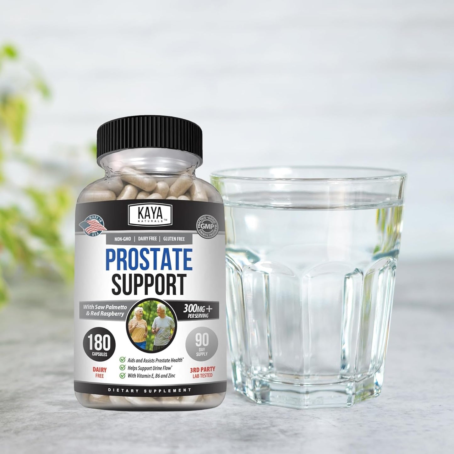 Prostate Support Supplement for Hair Growth, Sleep, and Bladder Health - 180 Capsules