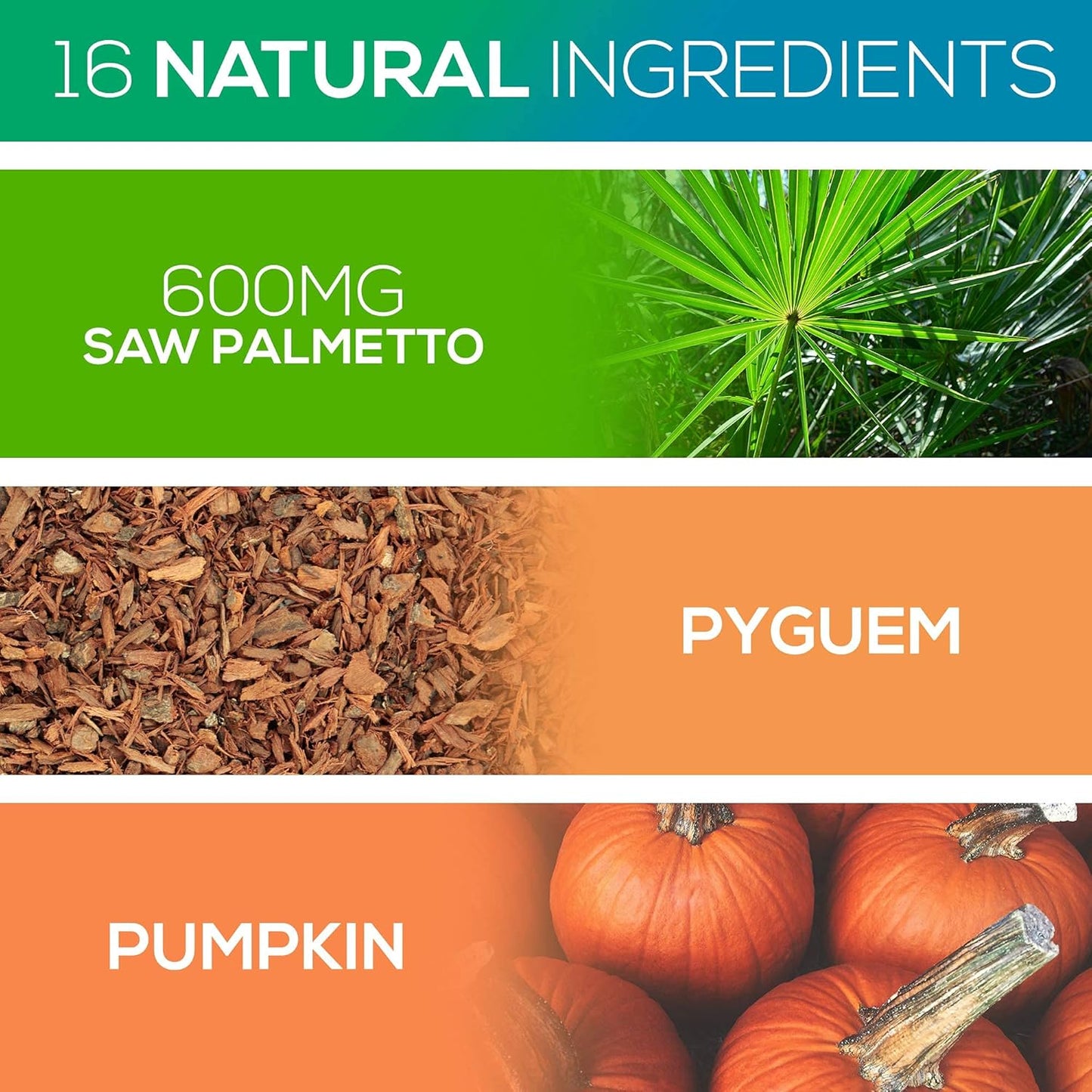 Prostate Support Supplement for Men - Saw Palmetto, Pygeum, Zinc - Relief from Enlarged Prostate - 60 Capsules