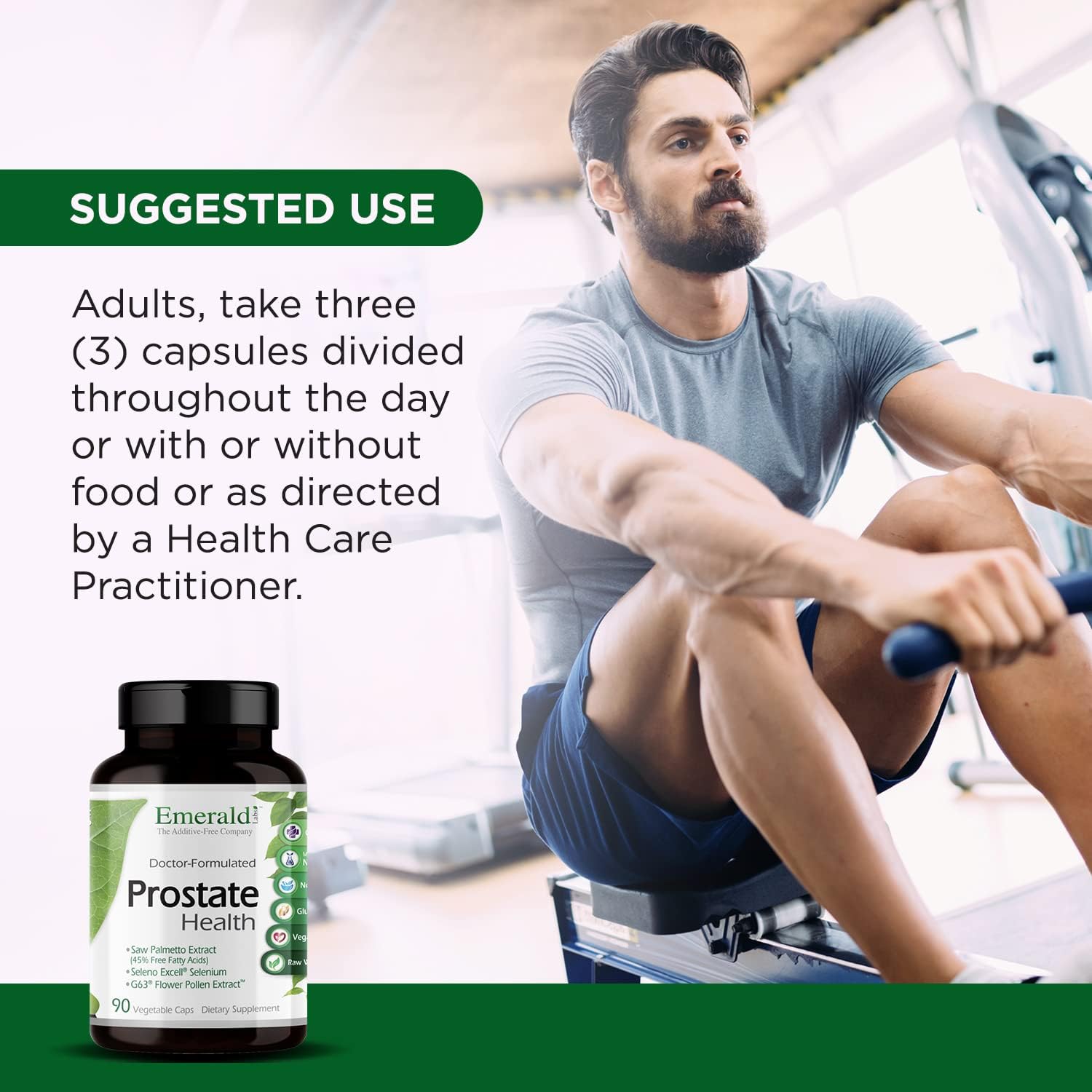 Prostate Support Supplement with Saw Palmetto, Lycopene, and Stinging Nettle - Vegan and Gluten-Free - 90 Vegetable Capsules