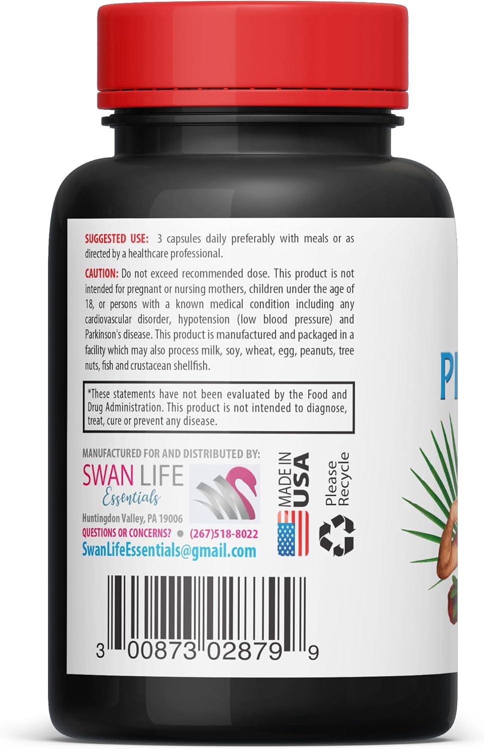 Prostate Support Supplement with Saw Palmetto, Nettle, and Mushrooms - 2 Bottles 120 Capsules